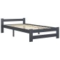 vidaXL Estructura de cama madera maciza de pino gris oscuro 100x200 cm vidaXL Estructura de cama madera maciza de pino gris oscuro 100x200 cm