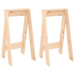 vidaXL Taburetes 2 unidades madera maciza de pino 40x40x75 cm