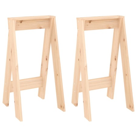 vidaXL Taburetes 2 unidades madera maciza de pino 40x40x75 cm