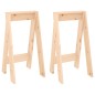 vidaXL Taburetes 2 unidades madera maciza de pino 40x40x75 cm