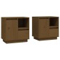 vidaXL Mesitas noche 2 uds madera maciza pino marrón miel 50x34x50 cm vidaXL Mesitas noche 2 uds madera maciza pino marrón miel 50x34x50 cm
