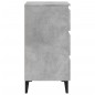 vidaXL Mesita de noche con patas metal gris hormigón 40x35x69 cm vidaXL Mesita de noche con patas metal gris hormigón 40x35x69 cm