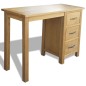 vidaXL Escritorio con 3 cajones madera maciza de roble 106x40x75 cm vidaXL Escritorio con 3 cajones madera maciza de roble 106x40x75 cm