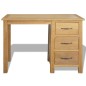 vidaXL Escritorio con 3 cajones madera maciza de roble 106x40x75 cm vidaXL Escritorio con 3 cajones madera maciza de roble 106x40x75 cm