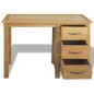 vidaXL Escritorio con 3 cajones madera maciza de roble 106x40x75 cm vidaXL Escritorio con 3 cajones madera maciza de roble 106x40x75 cm