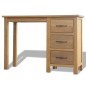 vidaXL Escritorio con 3 cajones madera maciza de roble 106x40x75 cm vidaXL Escritorio con 3 cajones madera maciza de roble 106x40x75 cm