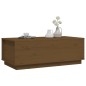 vidaXL Mesa de centro madera maciza de pino marrón miel 100x50x35 cm