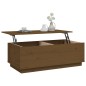 vidaXL Mesa de centro madera maciza de pino marrón miel 100x50x35 cm