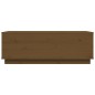 vidaXL Mesa de centro madera maciza de pino marrón miel 100x50x35 cm