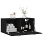 vidaXL Armario de pared madera de ingeniería negro 80x36,5x35 cm vidaXL Armario de pared madera de ingeniería negro 80x36,5x35 cm