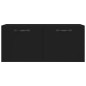 vidaXL Armario de pared madera de ingeniería negro 80x36,5x35 cm vidaXL Armario de pared madera de ingeniería negro 80x36,5x35 cm