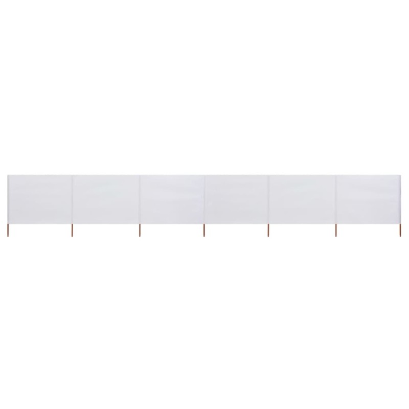 vidaXL Paravientos de playa de 6 paneles tela blanco arena 800x120cm vidaXL Paravientos de playa de 6 paneles tela blanco arena 800x120cm