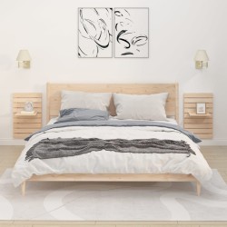 vidaXL Estantes mesitas de pared 2 uds madera maciza de pino