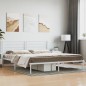 vidaXL Estructura de cama de metal con cabecero blanco 180x200 cm