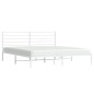 vidaXL Estructura de cama de metal con cabecero blanco 180x200 cm