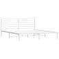 vidaXL Estructura de cama de metal con cabecero blanco 180x200 cm