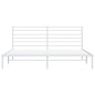 vidaXL Estructura de cama de metal con cabecero blanco 180x200 cm