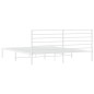 vidaXL Estructura de cama de metal con cabecero blanco 180x200 cm