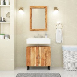vidaXL Mueble de lavabo madera acacia y madera ingeniería 62x33x58 cm