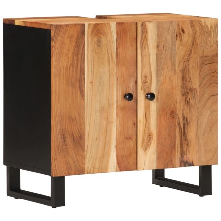 vidaXL Mueble de lavabo madera acacia y madera ingeniería 62x33x58 cm