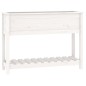 vidaXL Jardinera con estante madera maciza pino blanca 111,5x34,5x81cm vidaXL Jardinera con estante madera maciza pino blanca 111,5x34,5x81cm