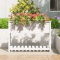 vidaXL Jardinera con estante madera maciza pino blanca 111,5x34,5x81cm vidaXL Jardinera con estante madera maciza pino blanca 111,5x34,5x81cm
