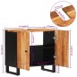 vidaXL Mueble de lavabo madera acacia y madera ingeniería 62x33x58 cm vidaXL Mueble de lavabo madera acacia y madera ingeniería 62x33x58 cm
