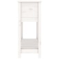 vidaXL Jardinera con estante madera maciza pino blanca 111,5x34,5x81cm vidaXL Jardinera con estante madera maciza pino blanca 111,5x34,5x81cm