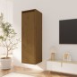 vidaXL Armario de pared madera maciza de pino marrón miel 30x30x100 cm vidaXL Armario de pared madera maciza de pino marrón miel 30x30x100 cm