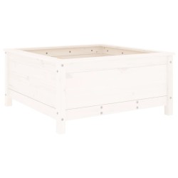 vidaXL Jardinera madera maciza de pino blanco 82,5x82,5x39 cm