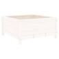 vidaXL Jardinera madera maciza de pino blanco 82,5x82,5x39 cm vidaXL Jardinera madera maciza de pino blanco 82,5x82,5x39 cm