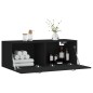 vidaXL Armario de pared madera de ingeniería negro 100x36,5x35 cm vidaXL Armario de pared madera de ingeniería negro 100x36,5x35 cm