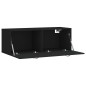 vidaXL Armario de pared madera de ingeniería negro 100x36,5x35 cm vidaXL Armario de pared madera de ingeniería negro 100x36,5x35 cm