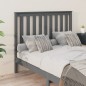 vidaXL Cabecero de cama madera maciza de pino gris 146x6x101 cm vidaXL Cabecero de cama madera maciza de pino gris 146x6x101 cm