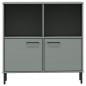 vidaXL Librería patas de metal OSLO madera maciza gris 90x35x90,5 cm vidaXL Librería patas de metal OSLO madera maciza gris 90x35x90,5 cm
