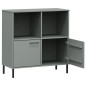 vidaXL Librería patas de metal OSLO madera maciza gris 90x35x90,5 cm vidaXL Librería patas de metal OSLO madera maciza gris 90x35x90,5 cm