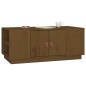 vidaXL Mesa de centro madera maciza de pino marrón miel 100x50x41 cm vidaXL Mesa de centro madera maciza de pino marrón miel 100x50x41 cm