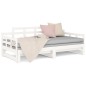 vidaXL Sofá cama extraíble madera maciza de pino blanco 2x(90x190) cm vidaXL Sofá cama extraíble madera maciza de pino blanco 2x(90x190) cm