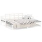 vidaXL Sofá cama extraíble madera maciza de pino blanco 2x(90x190) cm vidaXL Sofá cama extraíble madera maciza de pino blanco 2x(90x190) cm