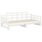 vidaXL Sofá cama extraíble madera maciza de pino blanco 2x(90x190) cm vidaXL Sofá cama extraíble madera maciza de pino blanco 2x(90x190) cm
