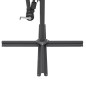vidaXL Sombrilla colgante con palo de aluminio negro 3 m vidaXL Sombrilla colgante con palo de aluminio negro 3 m