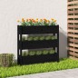 vidaXL Jardinera de madera maciza de pino negro 112x25x104,5 cm vidaXL Jardinera de madera maciza de pino negro 112x25x104,5 cm
