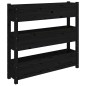 vidaXL Jardinera de madera maciza de pino negro 112x25x104,5 cm vidaXL Jardinera de madera maciza de pino negro 112x25x104,5 cm