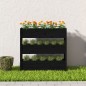 vidaXL Jardinera de madera maciza de pino negro 112x25x104,5 cm vidaXL Jardinera de madera maciza de pino negro 112x25x104,5 cm