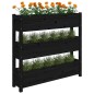 vidaXL Jardinera de madera maciza de pino negro 112x25x104,5 cm vidaXL Jardinera de madera maciza de pino negro 112x25x104,5 cm