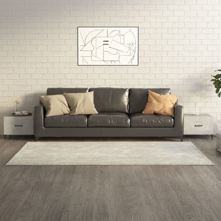 vidaXL Mesa de centro patas de metal 2 uds gris hormigón 50x50x40 cm