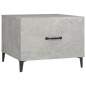 vidaXL Mesa de centro patas de metal 2 uds gris hormigón 50x50x40 cm vidaXL Mesa de centro patas de metal 2 uds gris hormigón 50x50x40 cm