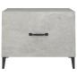 vidaXL Mesa de centro patas de metal 2 uds gris hormigón 50x50x40 cm vidaXL Mesa de centro patas de metal 2 uds gris hormigón 50x50x40 cm