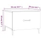 vidaXL Mesa de centro patas de metal 2 uds gris hormigón 50x50x40 cm vidaXL Mesa de centro patas de metal 2 uds gris hormigón 50x50x40 cm