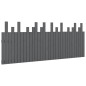 vidaXL Cabecero de cama de pared madera maciza pino gris 204x3x80 cm vidaXL Cabecero de cama de pared madera maciza pino gris 204x3x80 cm